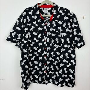 Disney 101 Dalmatians Allover Print Button Up Shirt